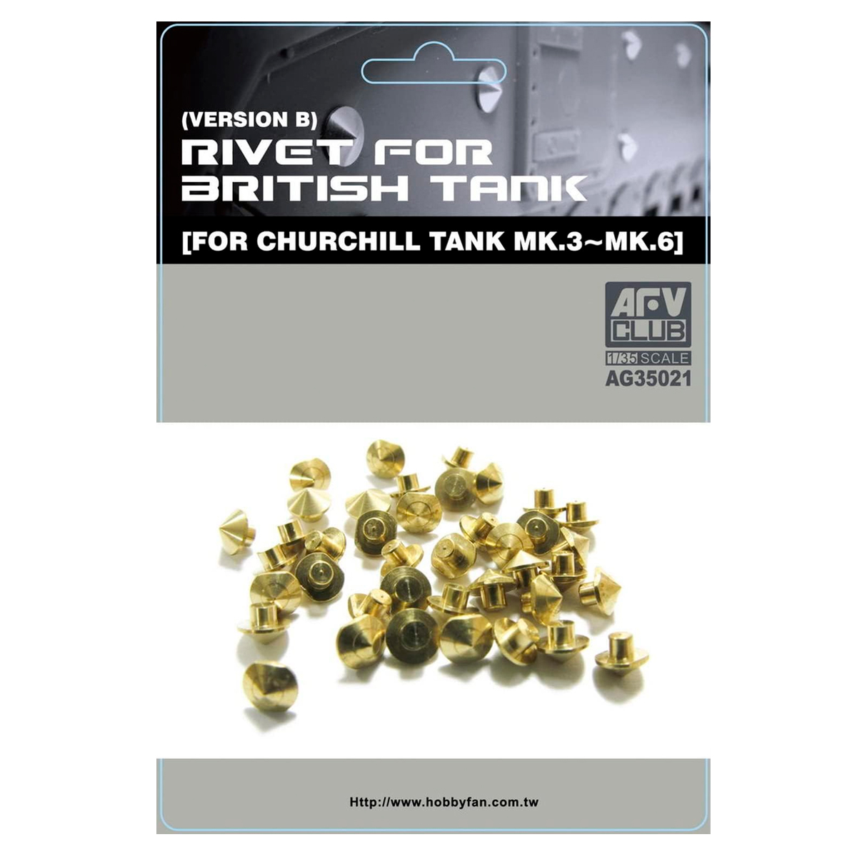 Rivets for british Tank Churchill Mk.3-6 (B Type) 1/35