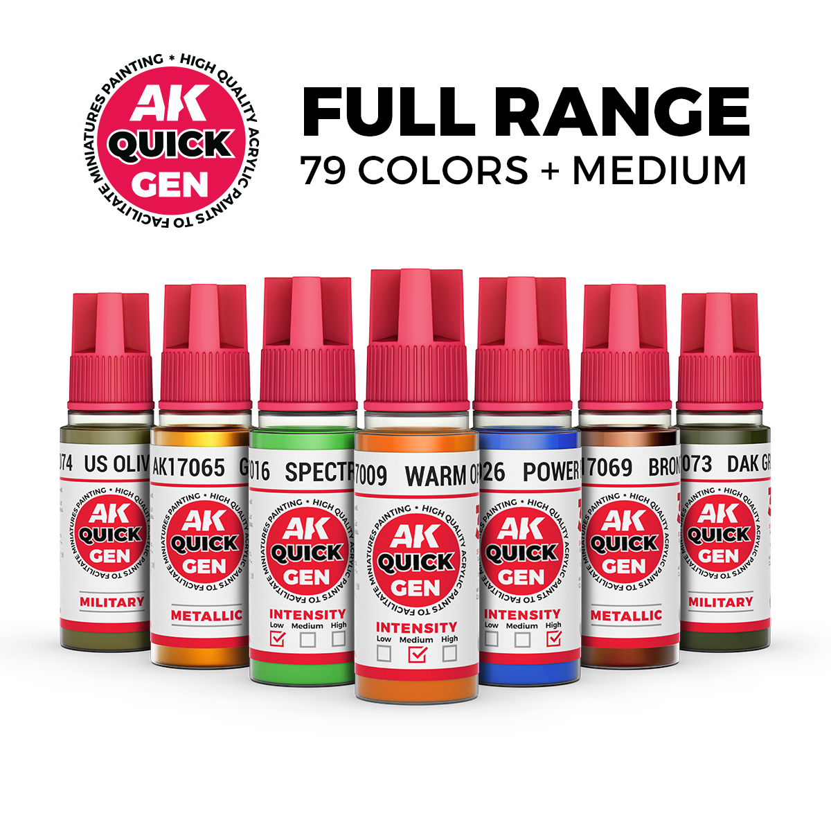 FULL RANGE QUICK GEN (79 COLORS +1 MEDIUM 18ML)