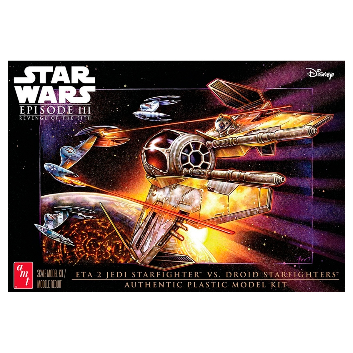1/48 Star Wars : Revenge of the Sith ETA 2 Jedi Starfighter Vs. Droid Starfighters