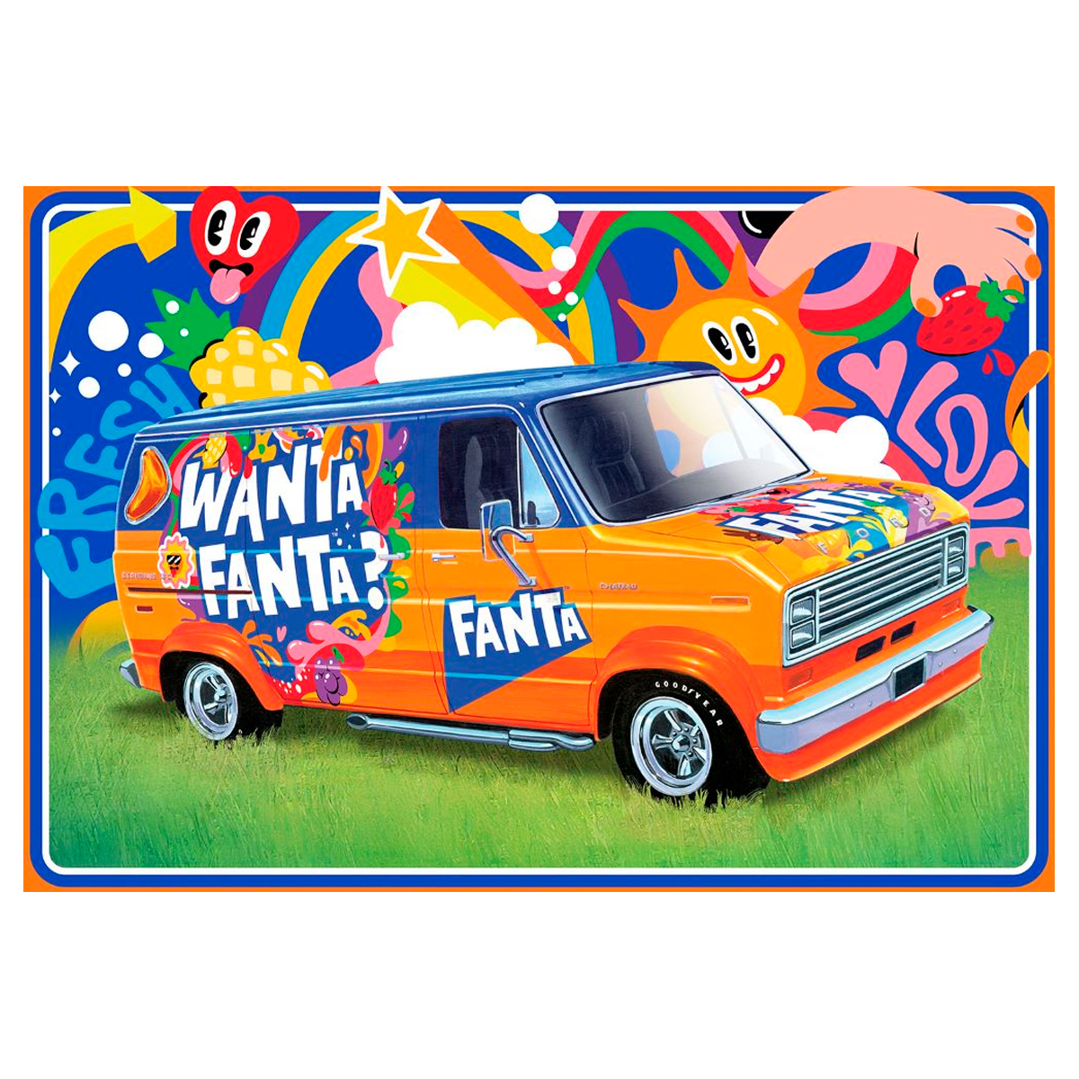 1/25 1977 Ford Custom Van Fanta