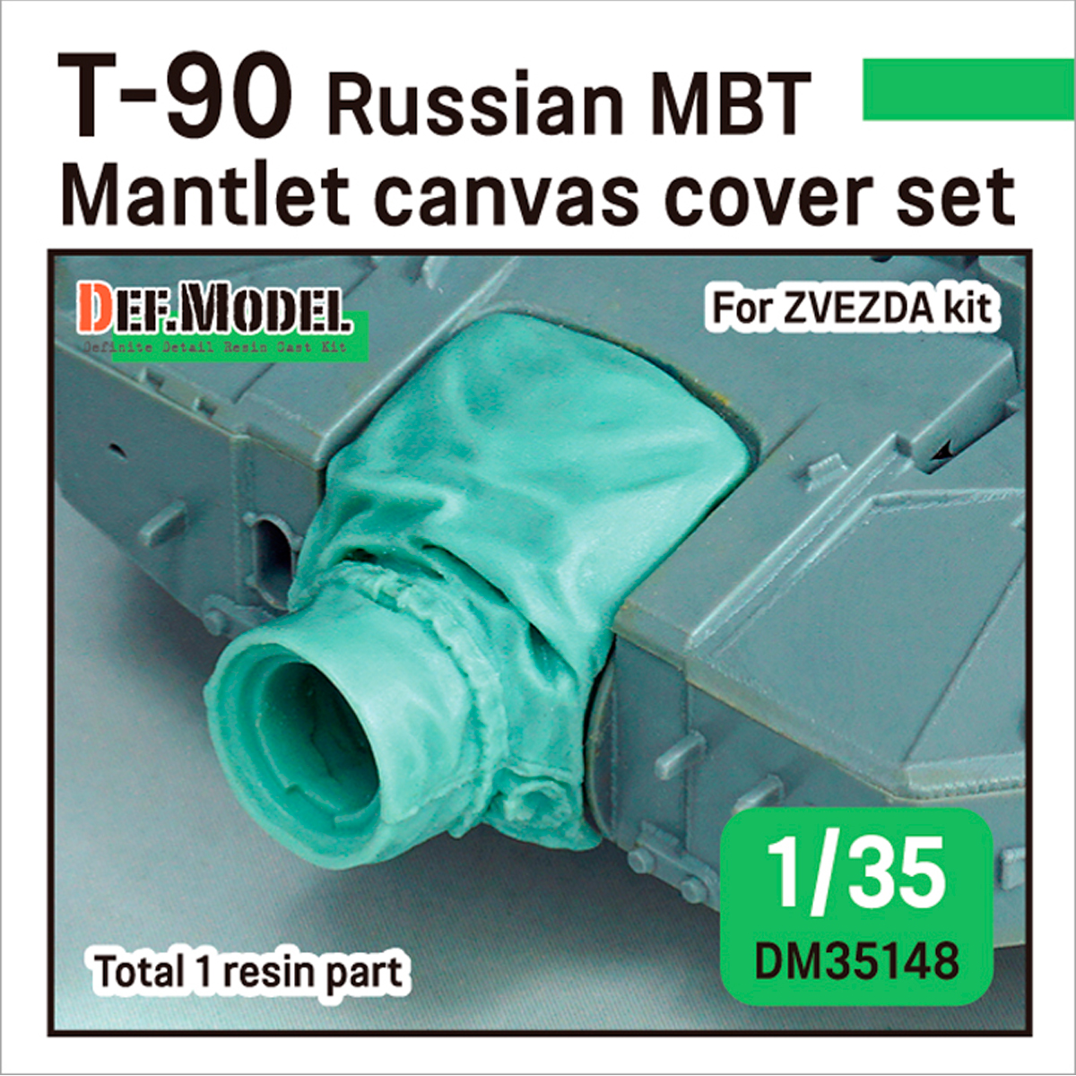 Russian T-90 Mantlet canvas cover set (for 1/35 Zvezda kit)