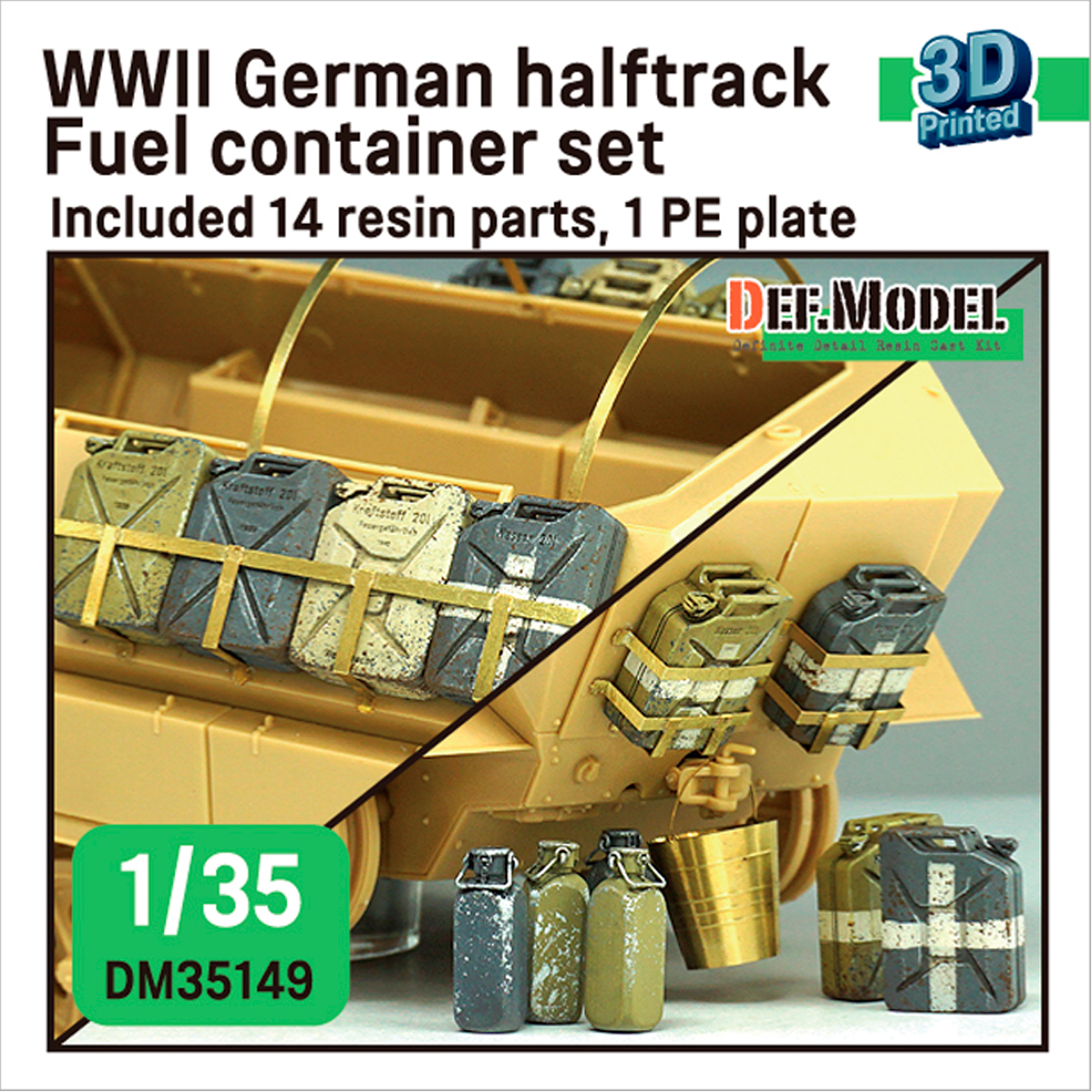 WWII German Sd.kfz.251 Ausf.C/D Extra Fuel can holder set (for Academy, Dragon, Afvclub 1/35)