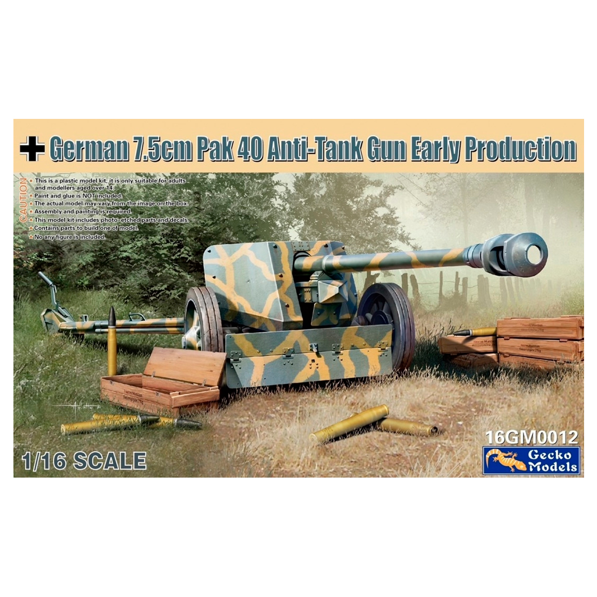1/16 German 7.5cm Pak 40 Anti-tank Gun