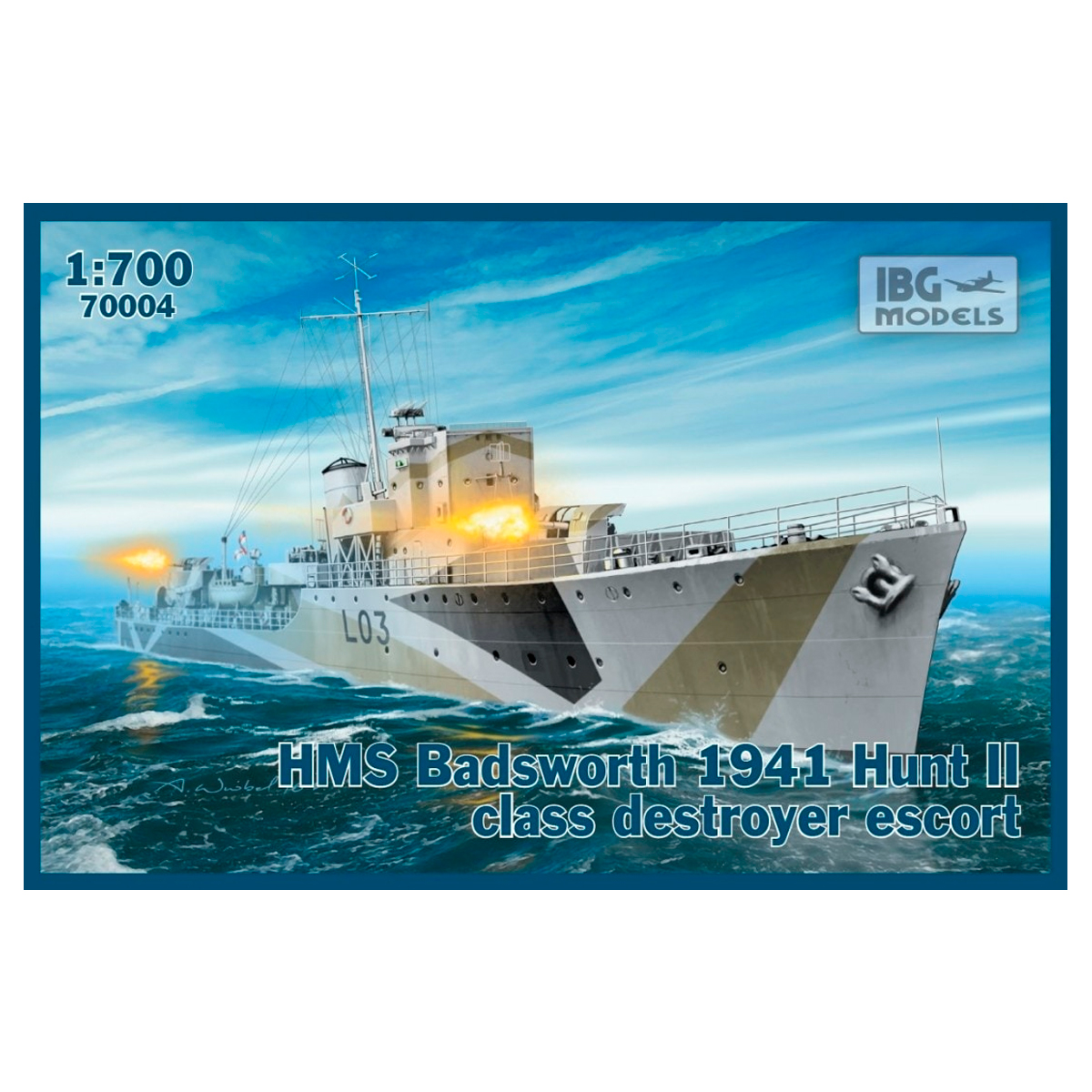 HMS Badsworth 1941 Hunt II class destroyer escort 1/700