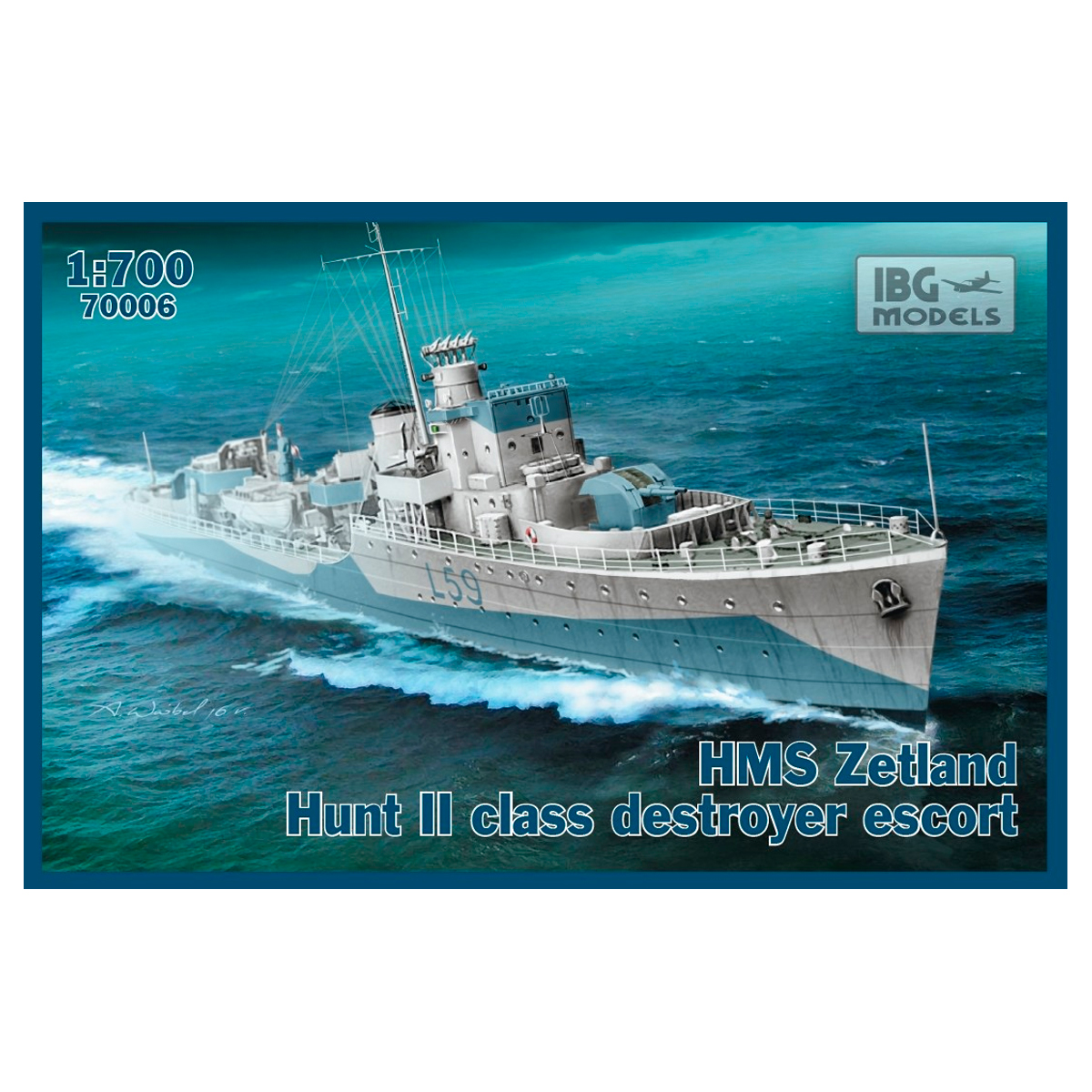 HMS Zetland 1942 Hunt II class destroyer escort 1/700
