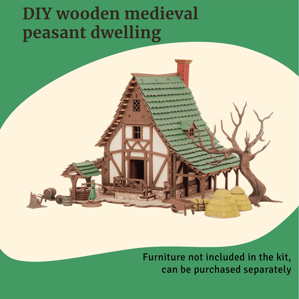 Green Gables – Medieval European Peasant Dwelling – 28mm Scale