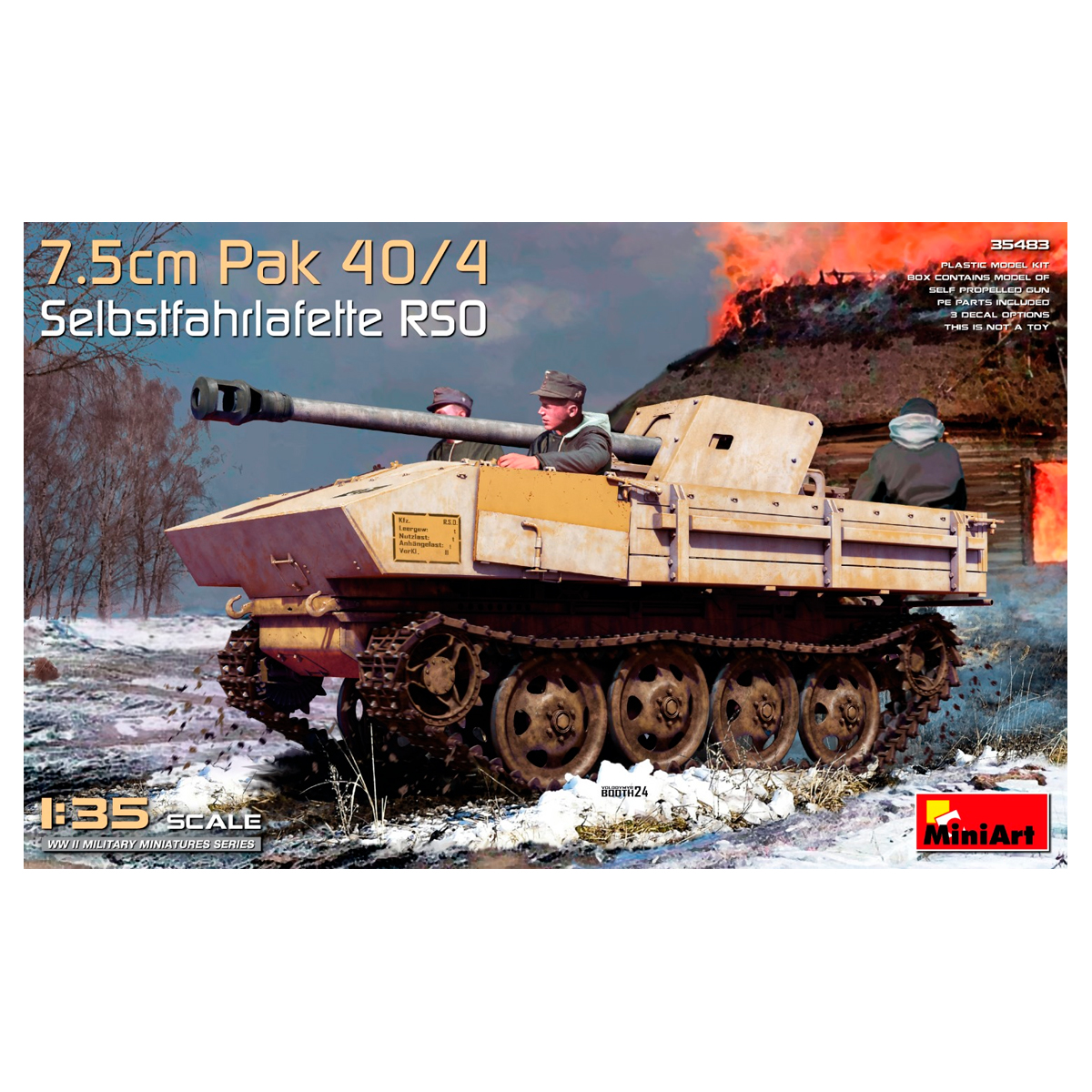 1/35 7.5cm Pak 40/4 auf gep. Selbstfahrlafette RSO