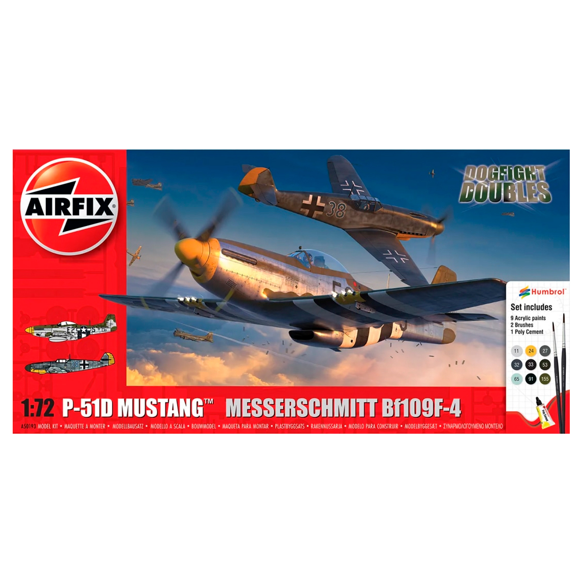 P-51D Mustang vs Messerschmitt Bf109F-4 Dogfight Doubles 1/72