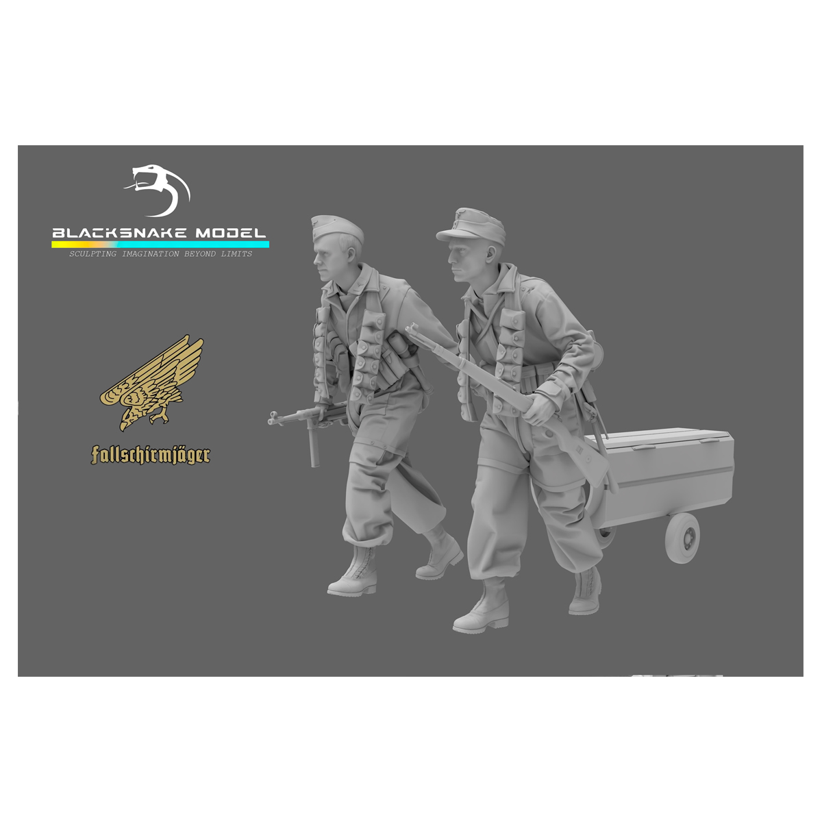 Fallschirmjäger and Drop Canister (03) 1/35