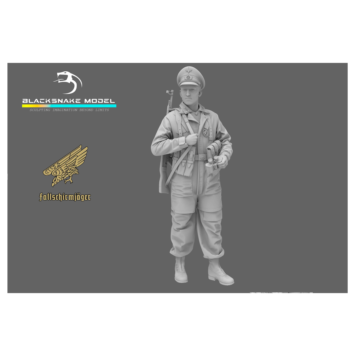 Fallschirmjäger Officer Scouting the Battlefield (08) 1/35