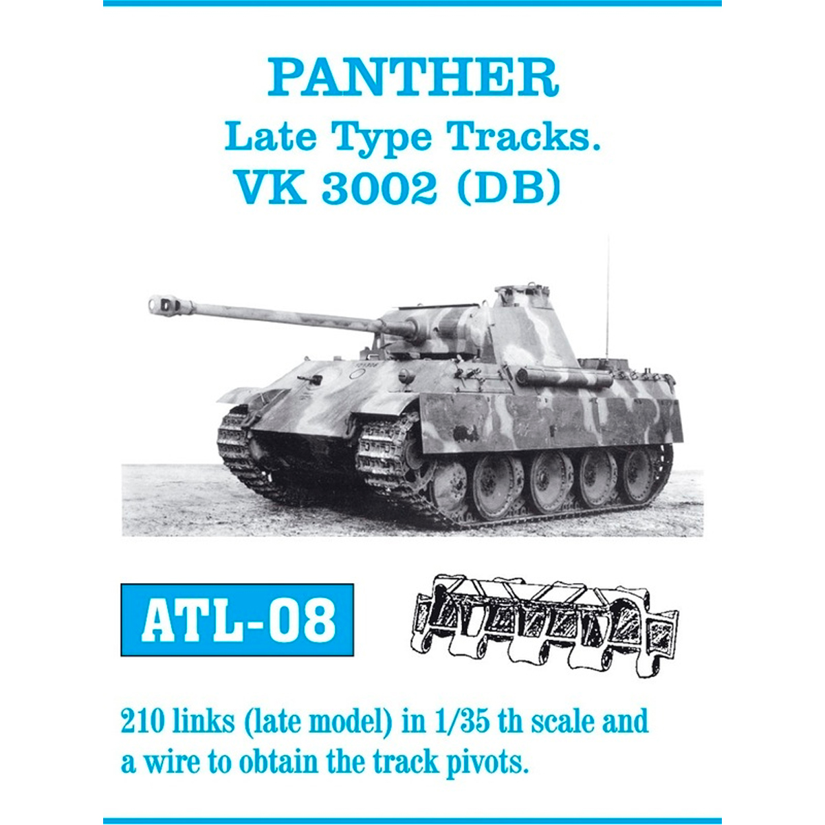 1/35 Metal Tracks PANTHER Late Type Tracks / VK 3200 (DB)