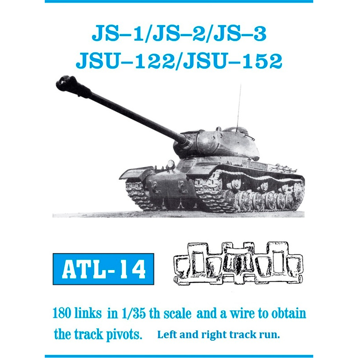 1/35 Metal Tracks JS-1/JS-2/JS-3 JSU-122/JSU-152