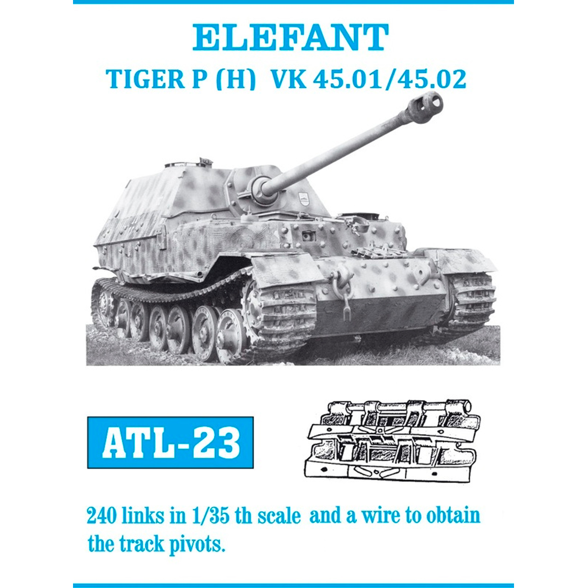 1/35 Metal Tracks ELEFANT / TIGER P (H) VK 45.01 / 45.02
