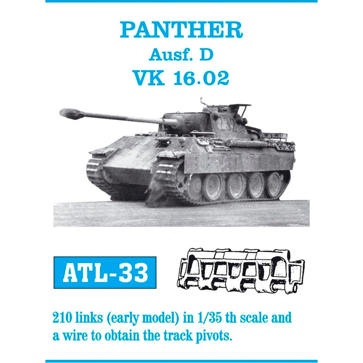 1/35 Metal Tracks Panther Ausf. D / VK 16.02