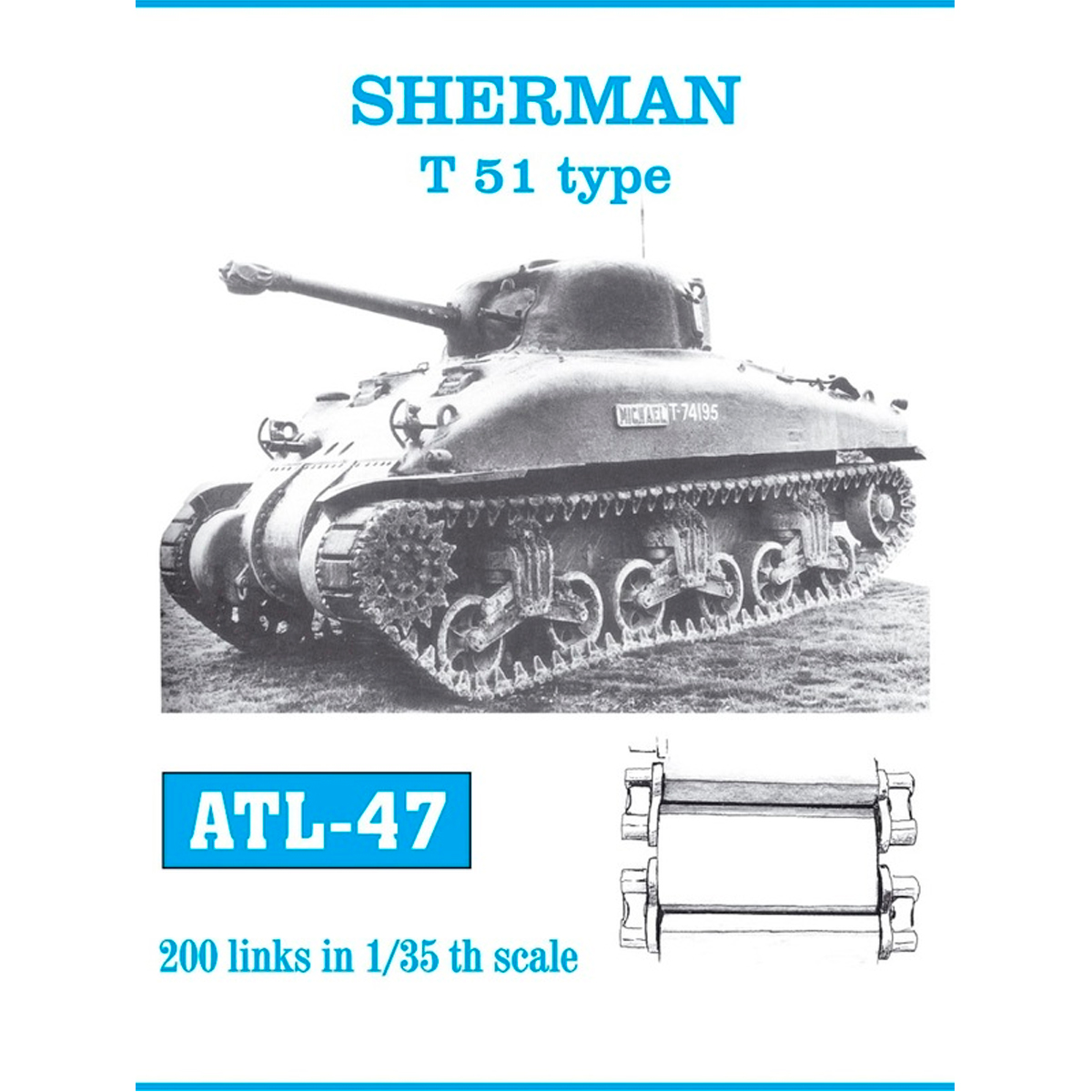 1/35 Metal Tracks SHERMAN T51 type