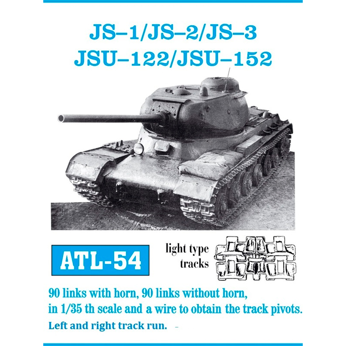 1/35 Metal Tracks JS-1/JS-2/JS-3 JSU-122/JSU-152