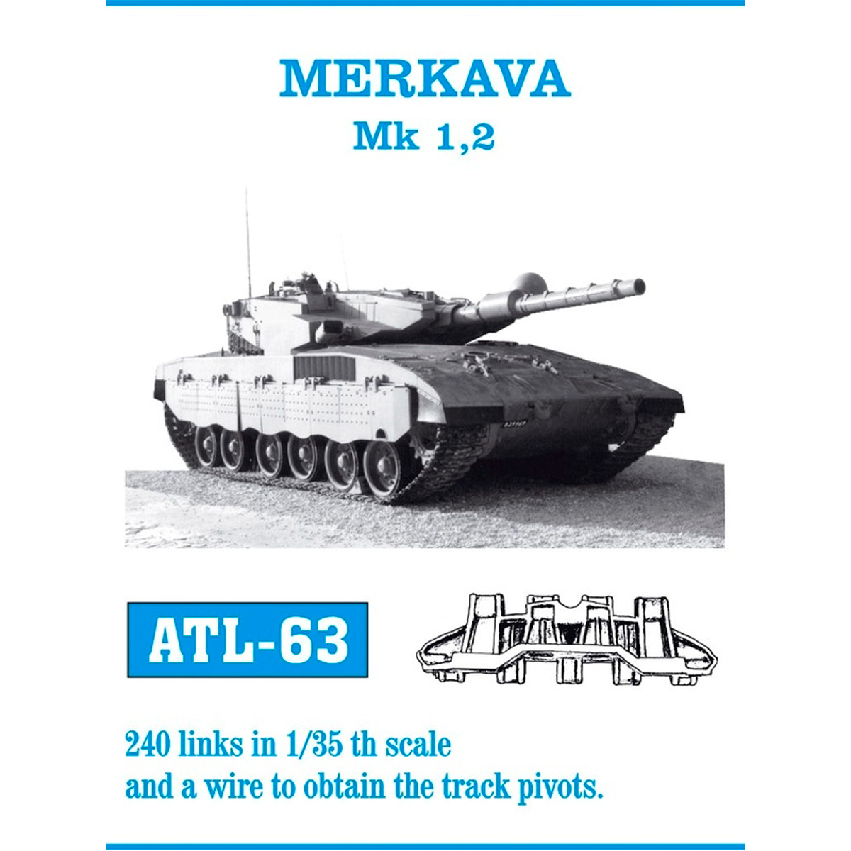 1/35 Metal Tracks MERKAVA Mk 1,2