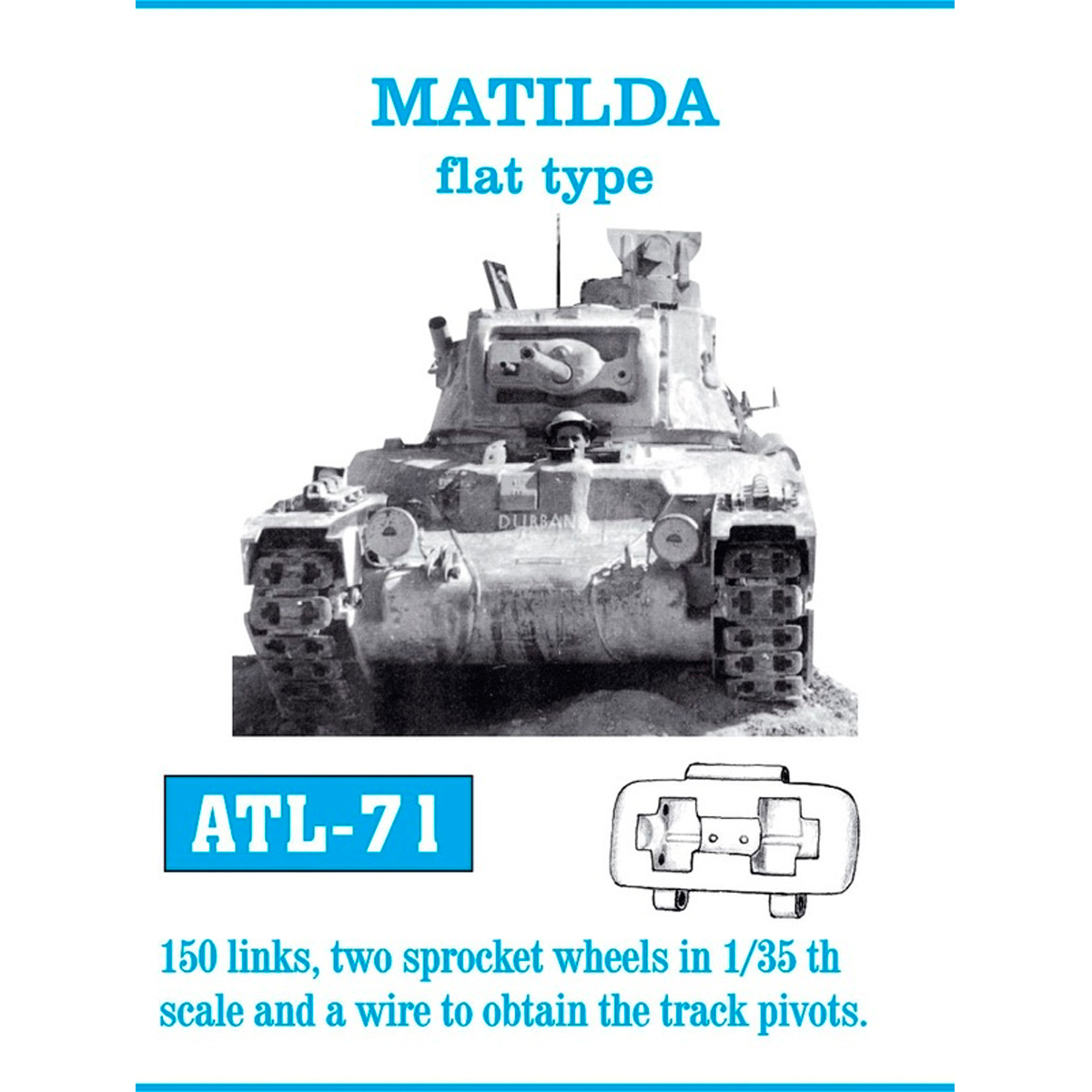 1/35 Metal Tracks MATILDA flat type