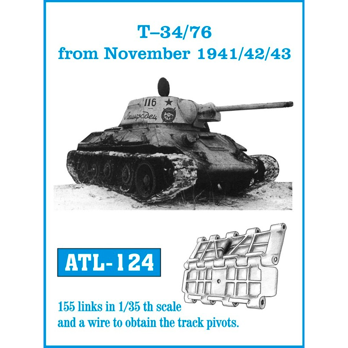 1/35 Metal Tracks T-34/76 from November 1941/42/43