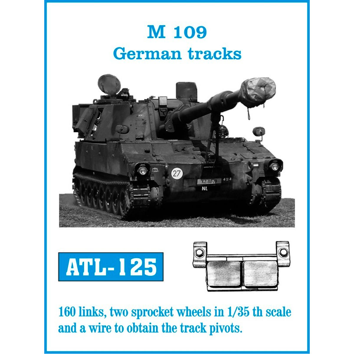 1/35 Metal Tracks German M-109 tracks