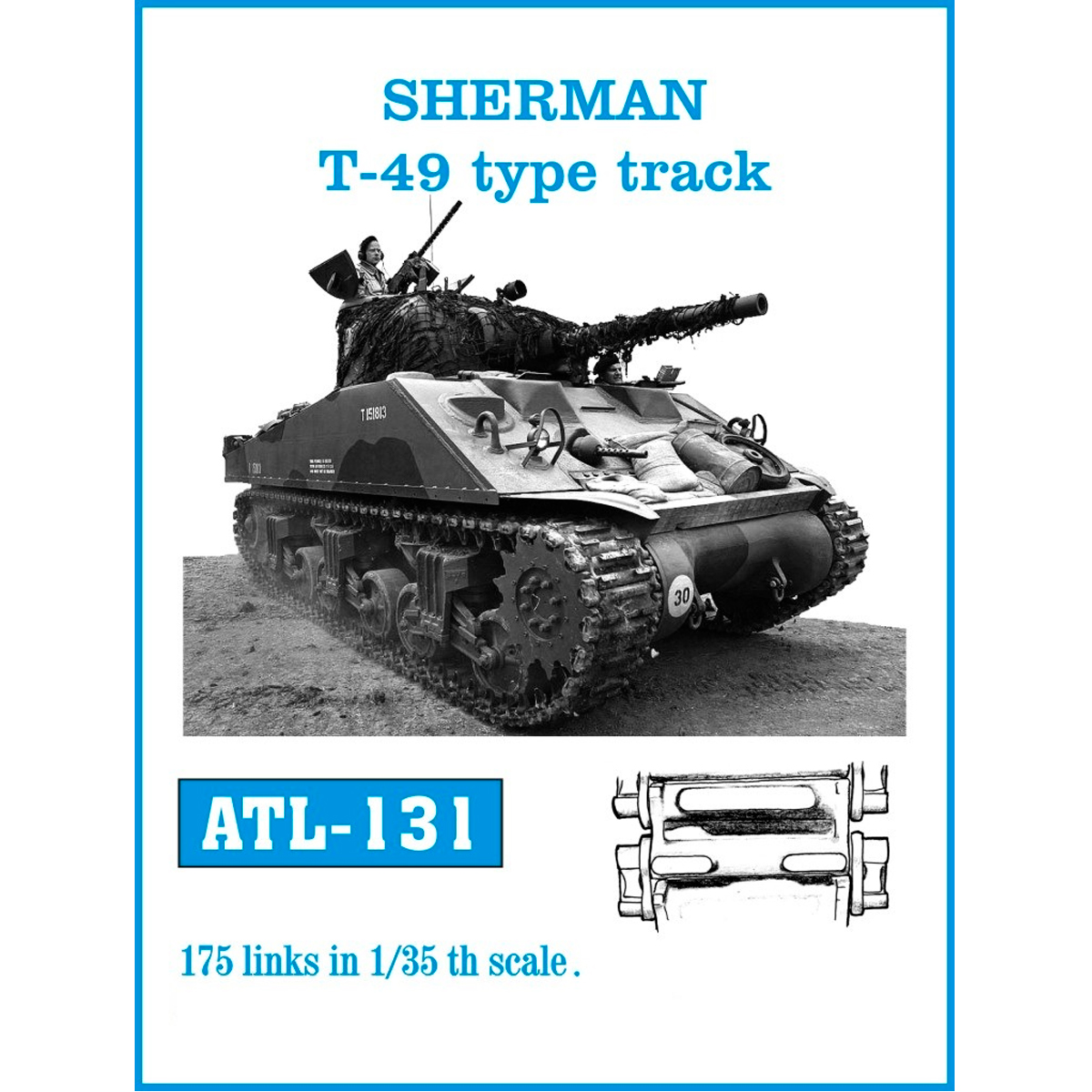 1/35 Metal Tracks SHERMAN T-49 type track