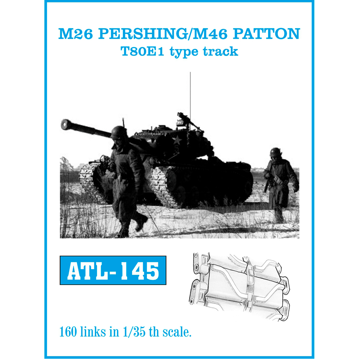 1/35 Metal Tracks M26 PERSHING / M46 PATTON T80E1 type track