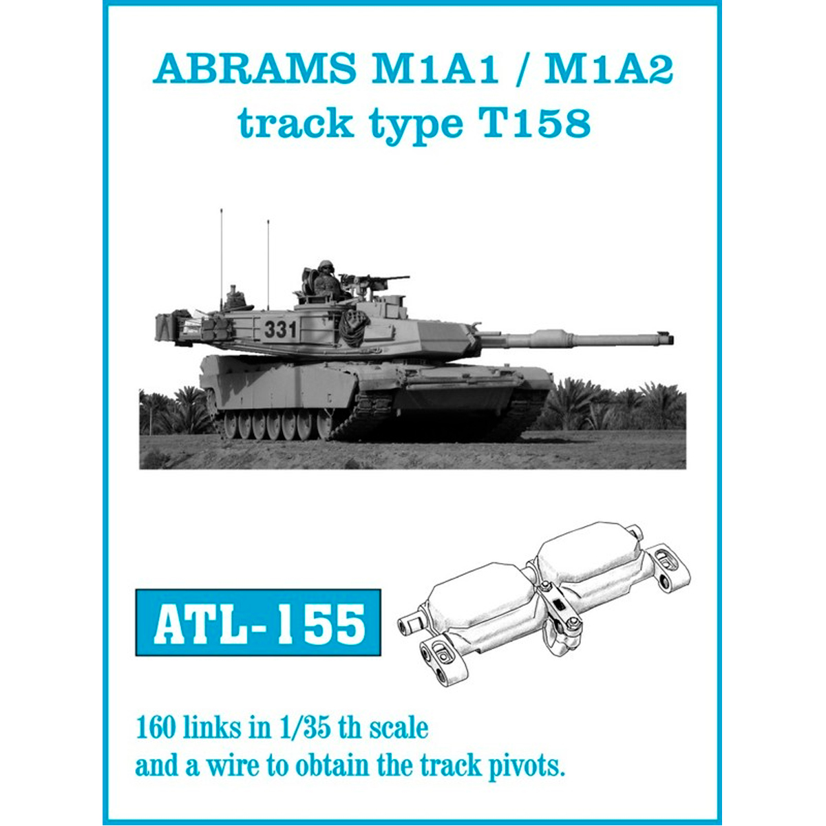 1/35 Metal Tracks ABRAMS M1A1 / M1A2 track type T158