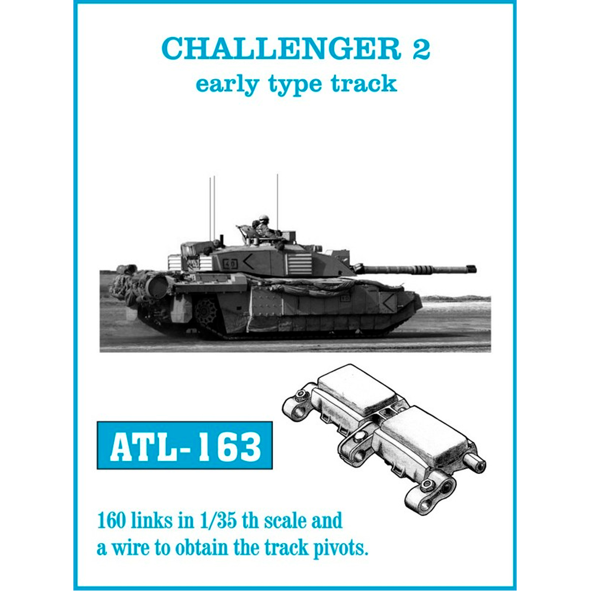 1/35 Metal Tracks CHALLENGER 2 early type track