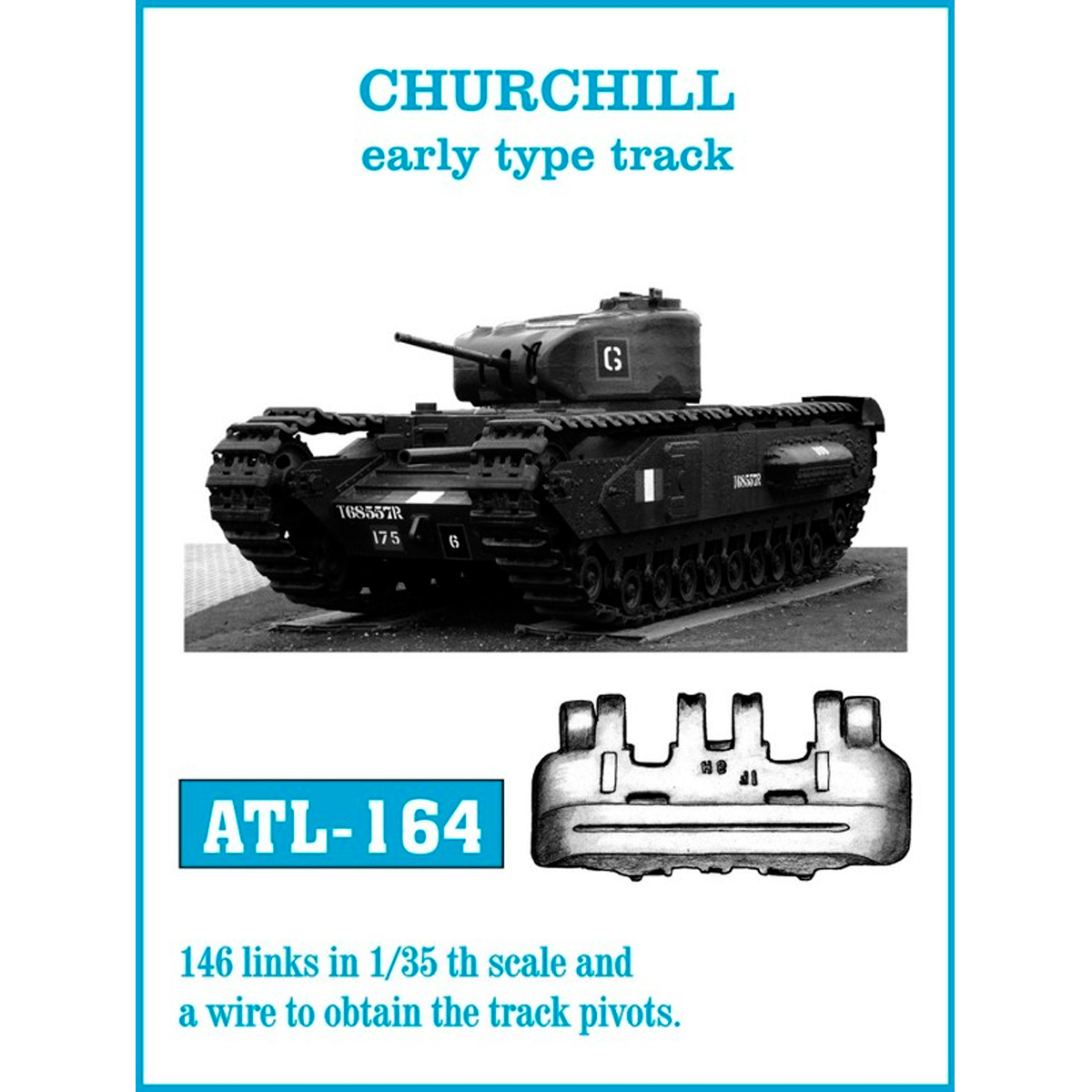 1/35 Metal Tracks CHURCHILL early type track