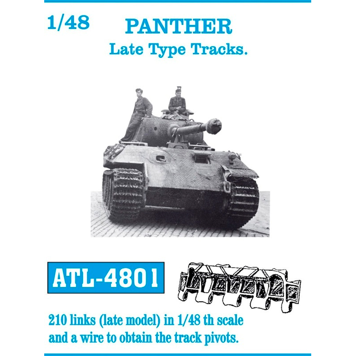 1/48 Metal Tracks PANTHER Late Type Tracks