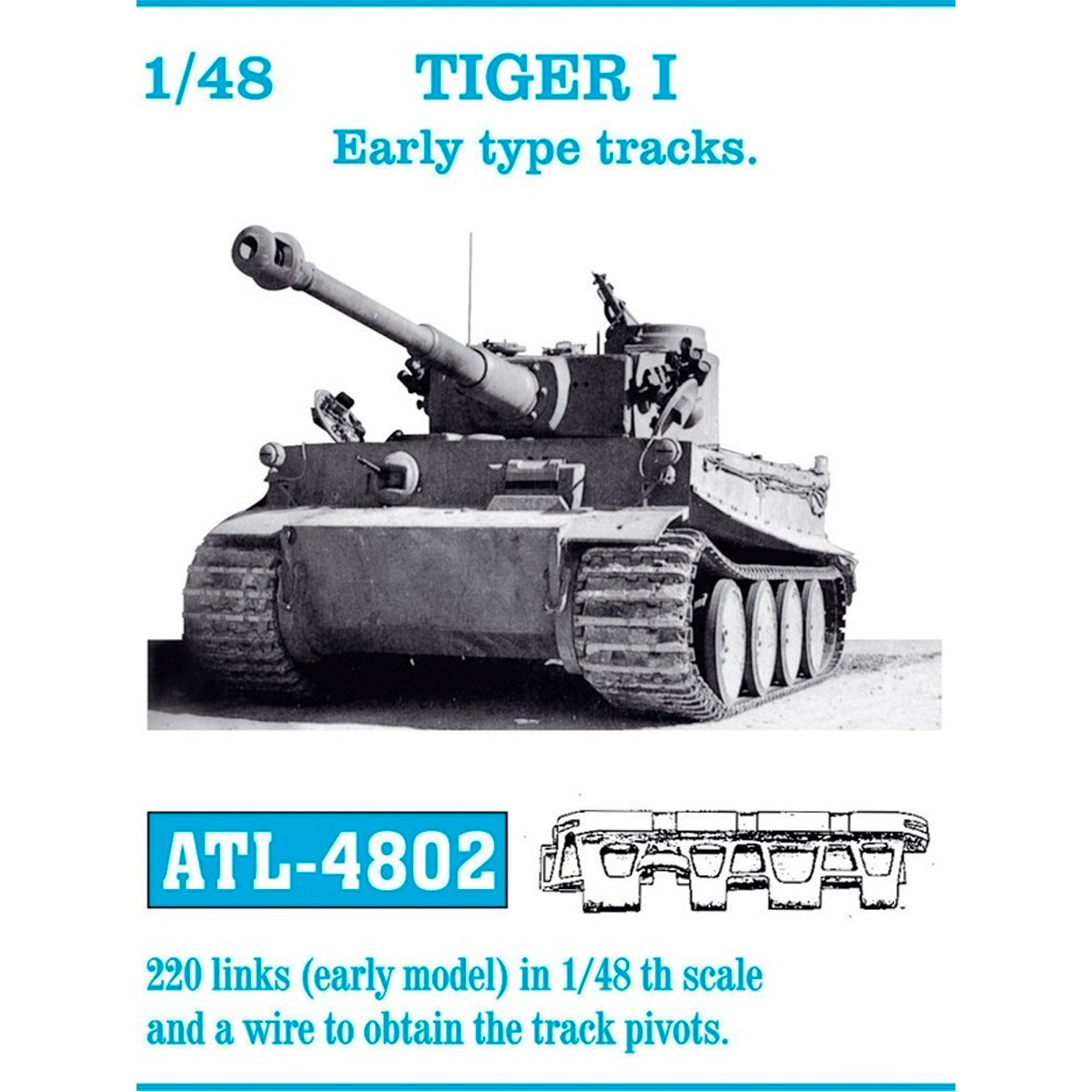 1/48 Metal Tracks TIGER I Early type tracks