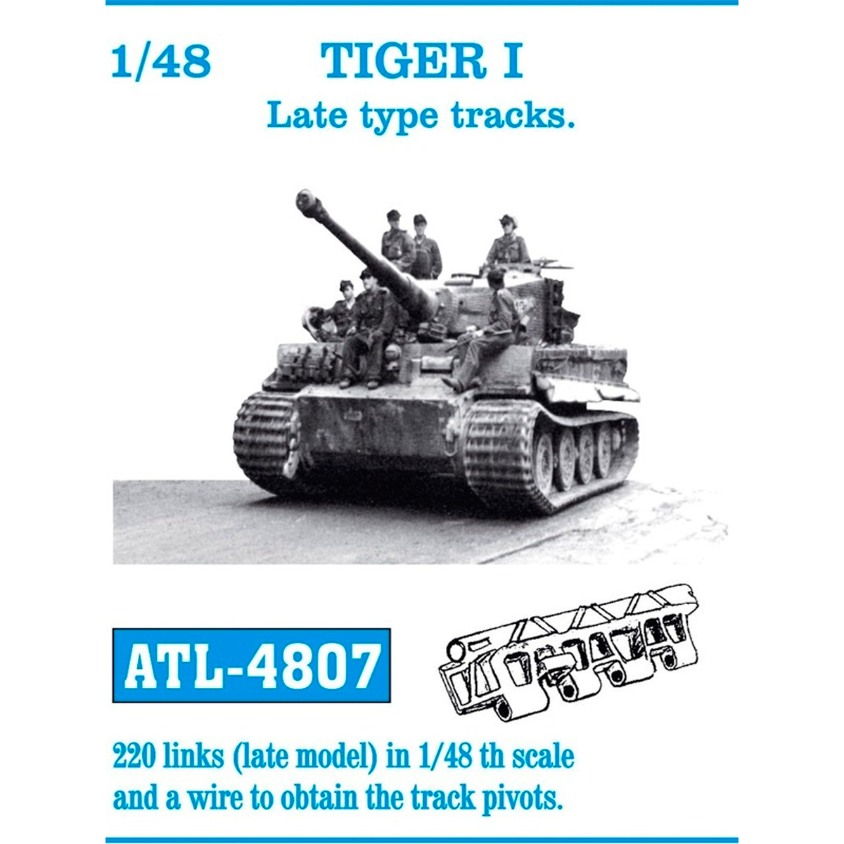 1/48 Metal Tracks TIGER I Late type tracks