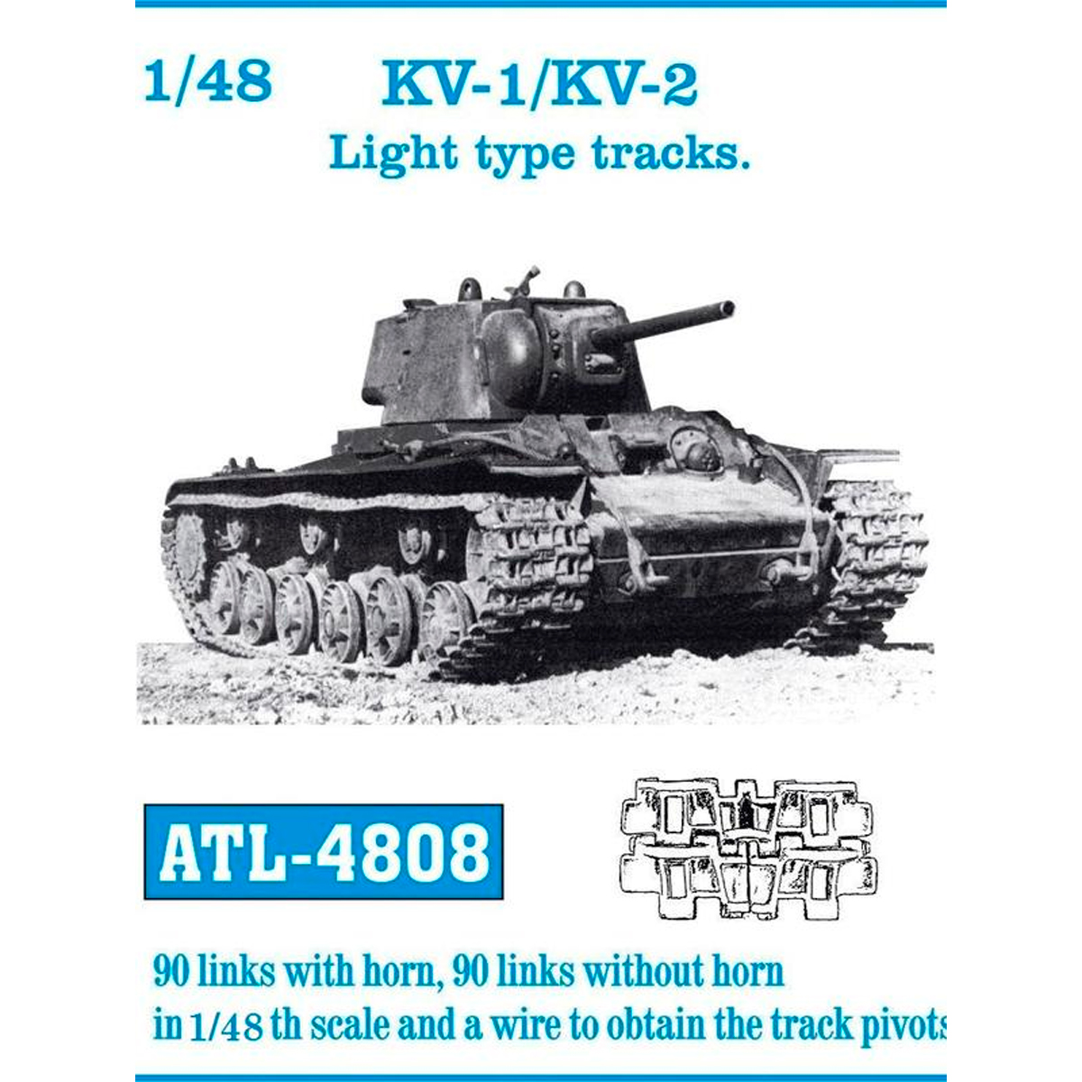 1/48 Metal Tracks KV-1/KV-2 Light type tracks