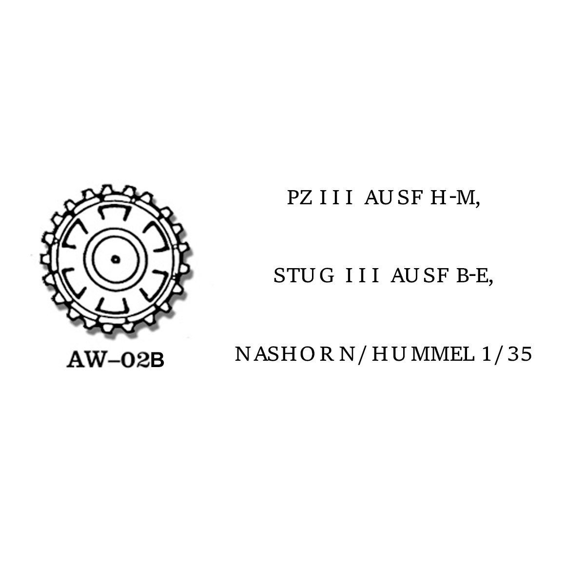 1/35 Metal Wheels Pz III Ausf H-M, Stug III Ausf B-E, Nashorn/Hummel