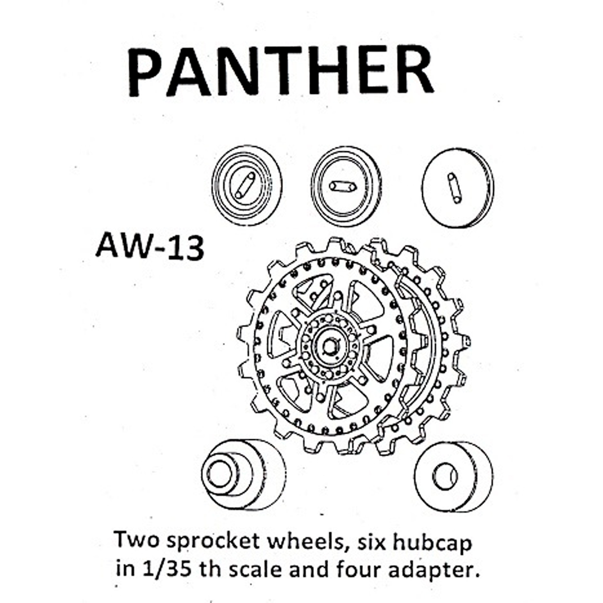 1/35 Metal Wheels PANTHER
