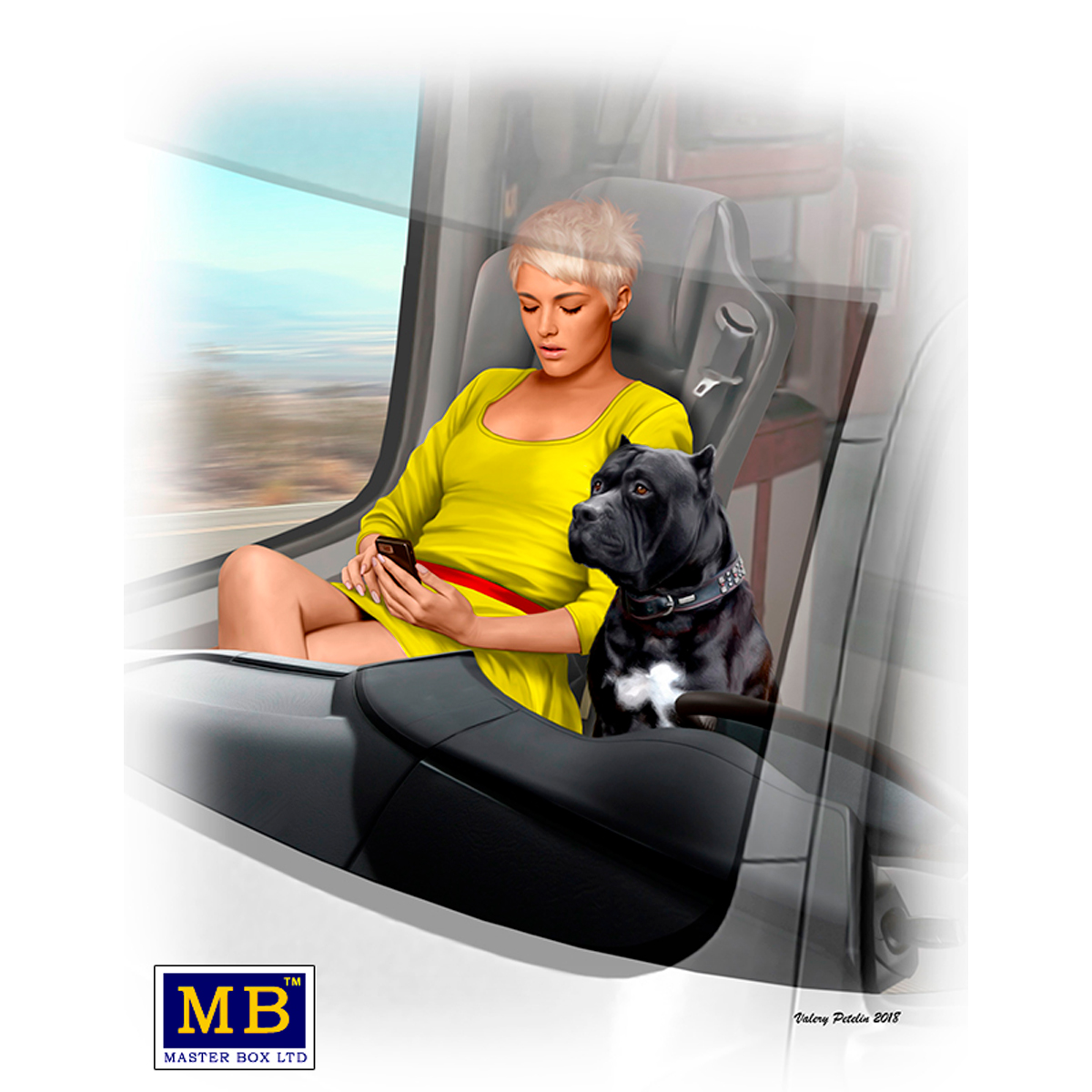Truckers series. Joni (Lookout) Johnson & her dog Maxx 1/24