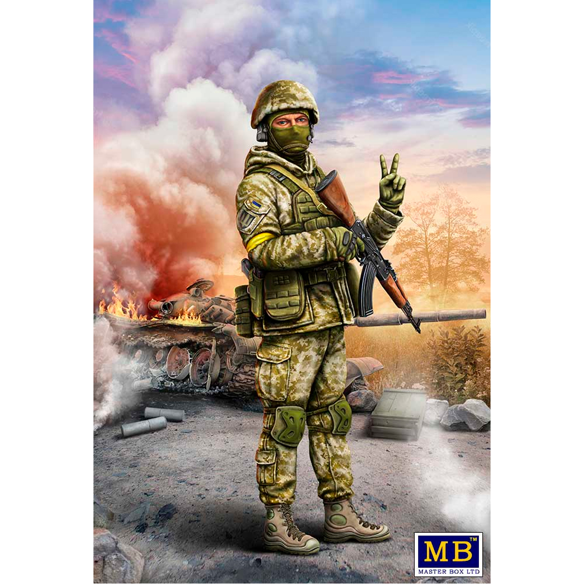 Russian-Ukrainian War series, Kit №1.Ukrainian soldier, Defence of Kyiv, March 2022 1/24