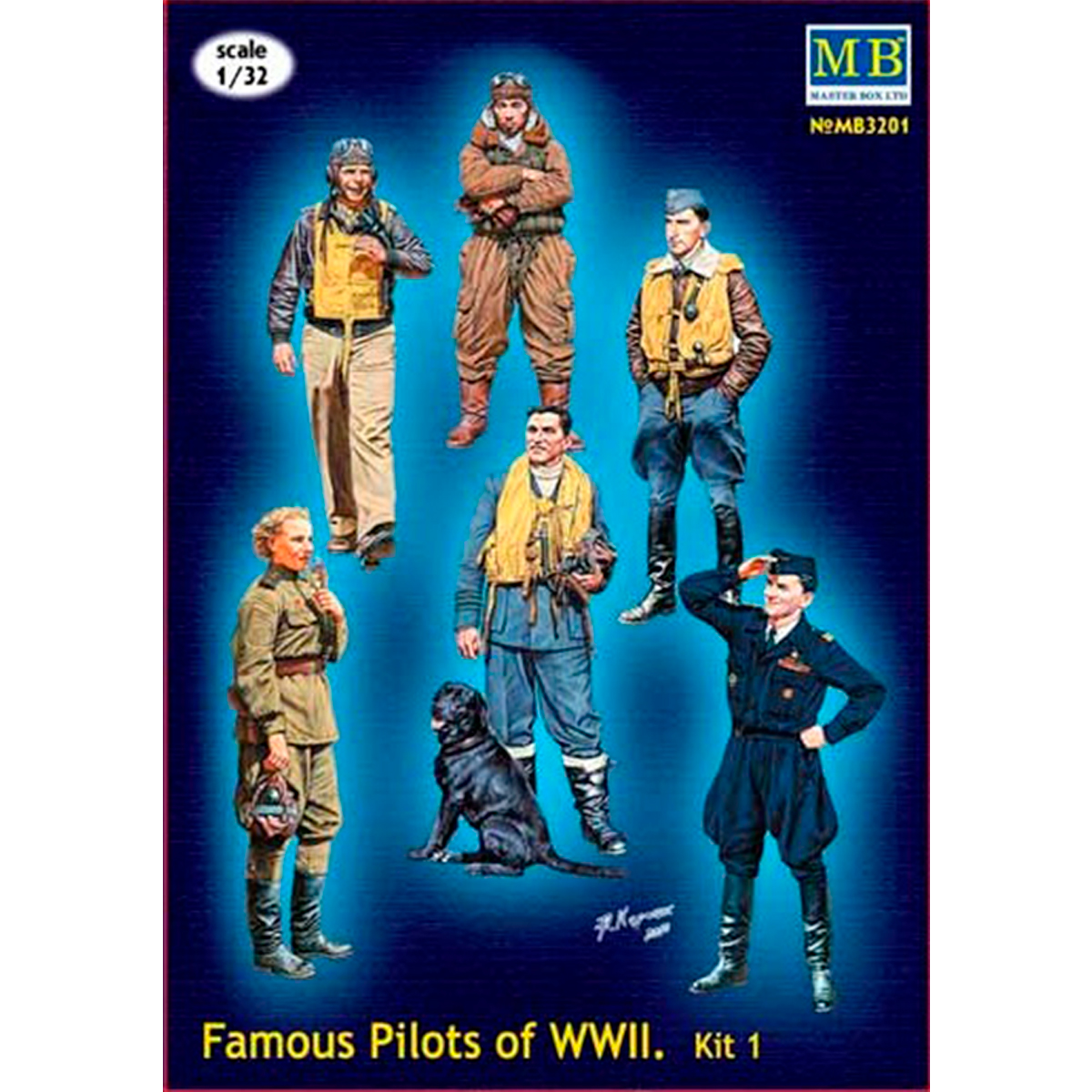 Famous WWII pilots set 1/32