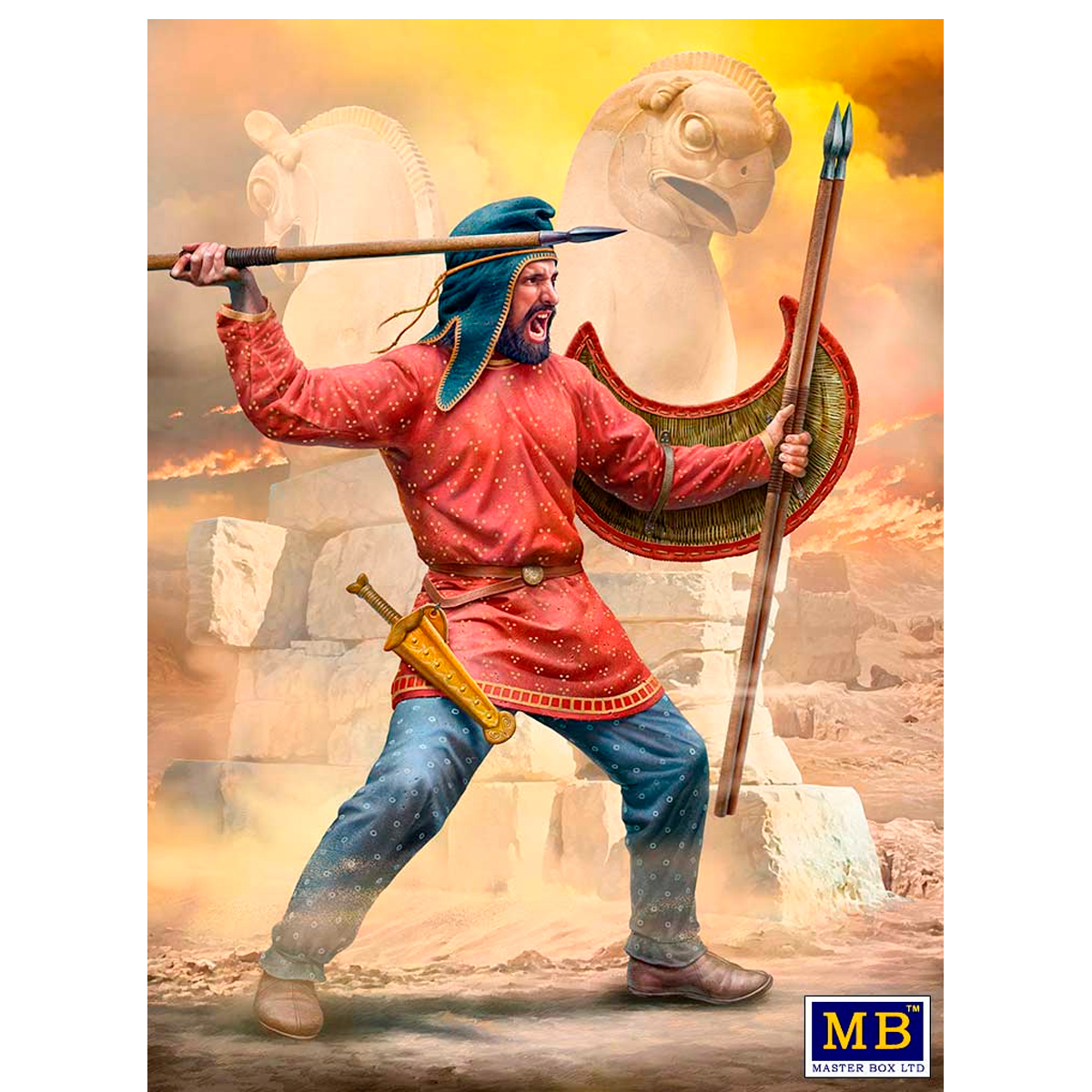Greco-Persian Wars Series. Kit № 8. Persian Lightly Armed Warrior (Takabara) 1/32