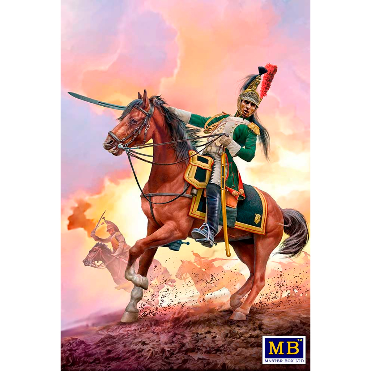 Napoleonic Wars Series. Dragoon Regiment of the Imperial Guard, The Battle of Friedland, June 14, 1807. Officer / Senior Sergeant 1/32