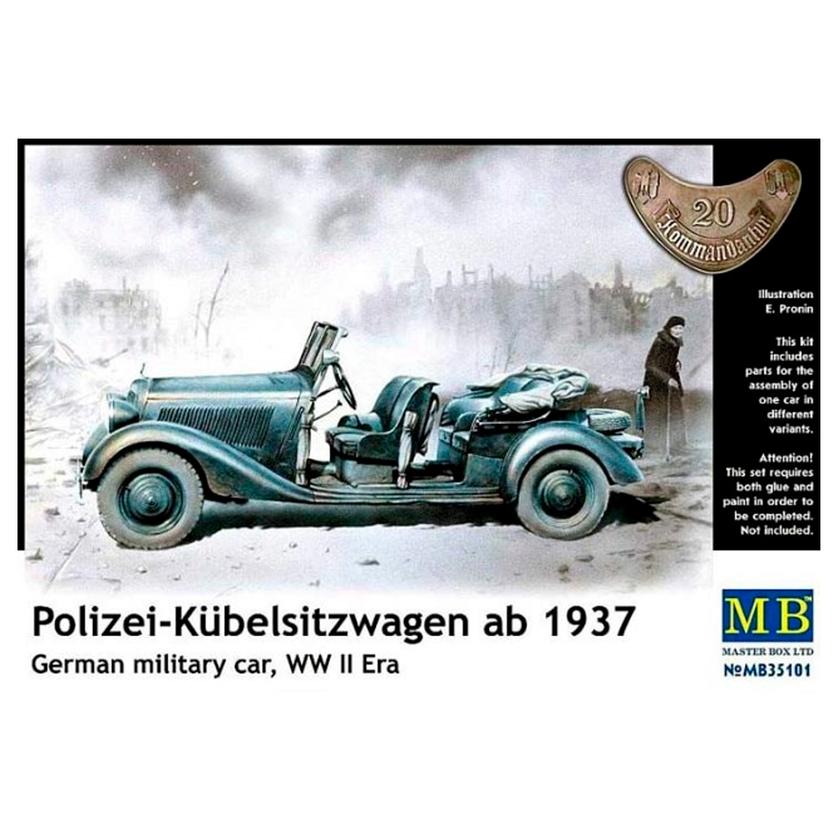 Polizei-Kübelsitzwagen ab 1937 German military car, WWII era 1/35