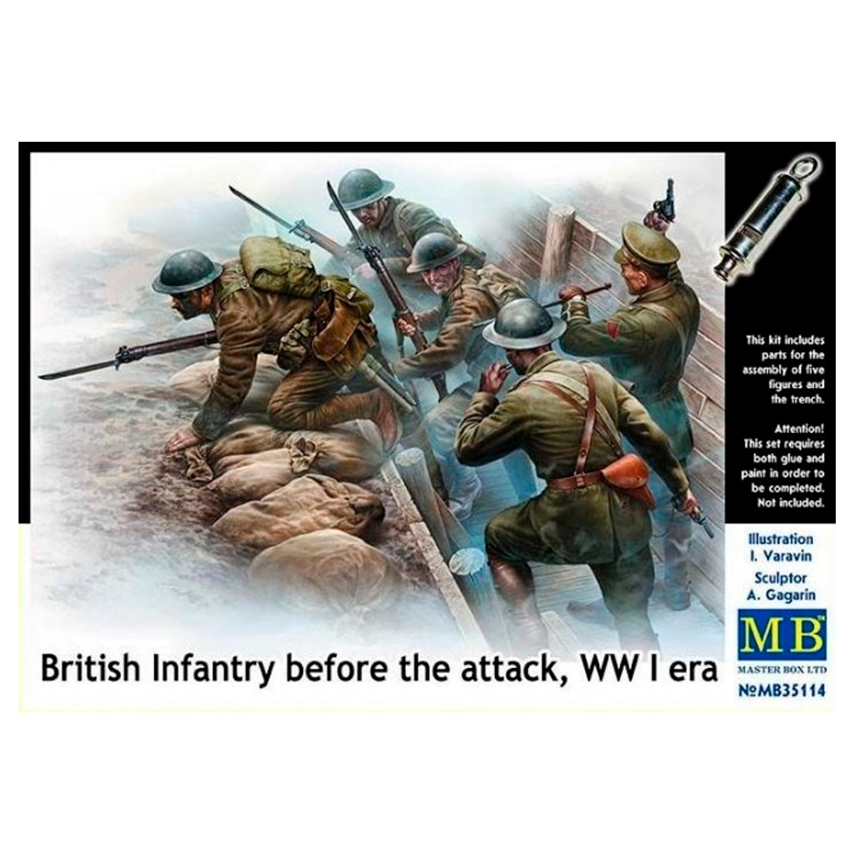 British Infantry before the attack, WWI era 1/35