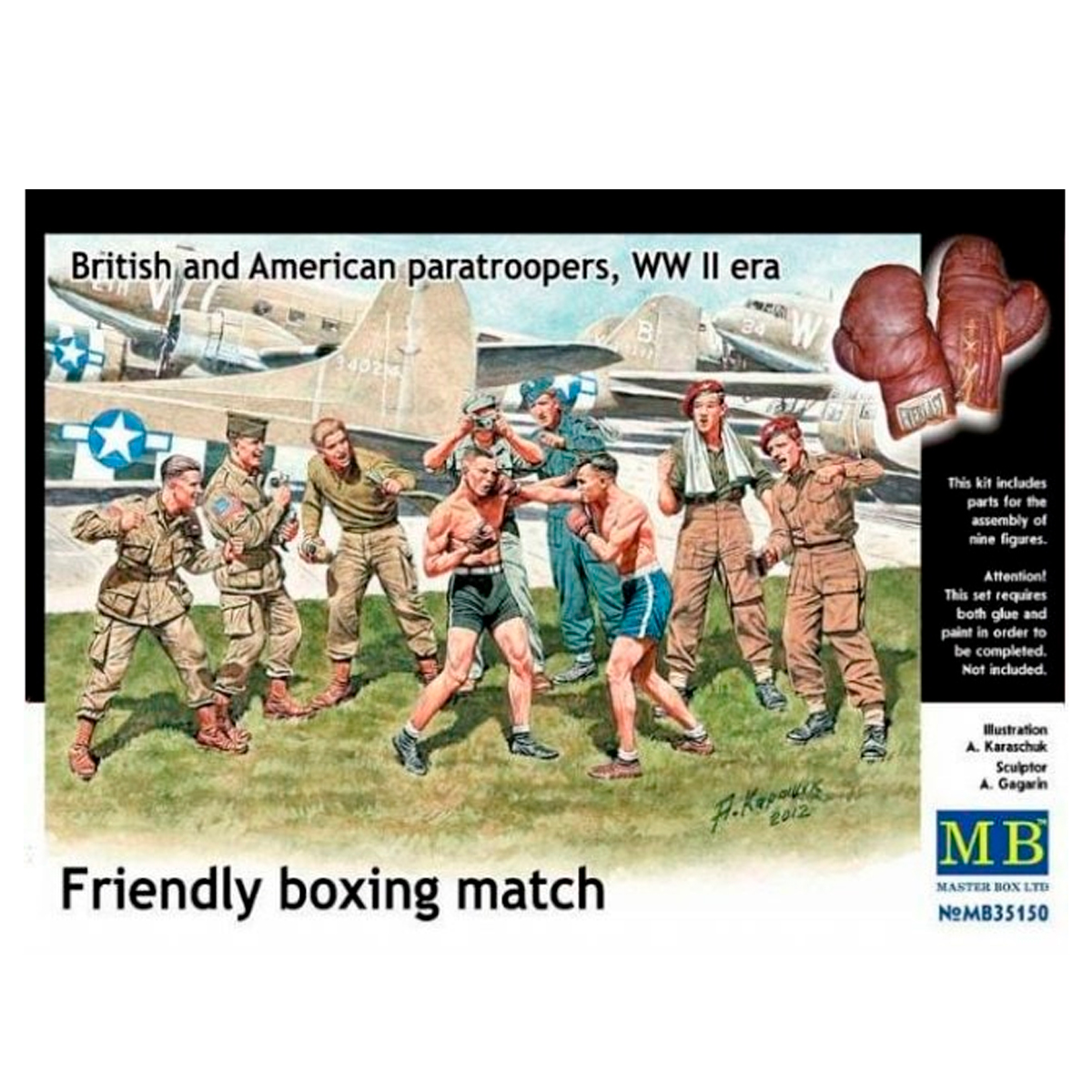 Friendly boxing match. British and American paratroopers 1/35