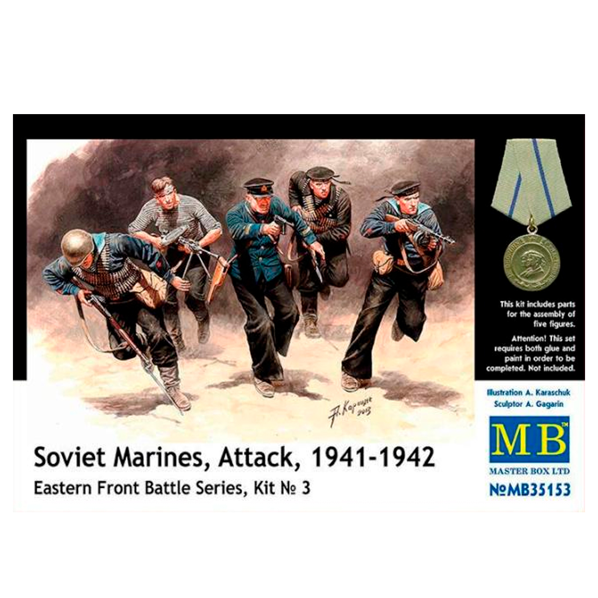 Soviet Marines, Attack, 1941-1942. Eastern Front Battle Series, Kit No. 3 1/35