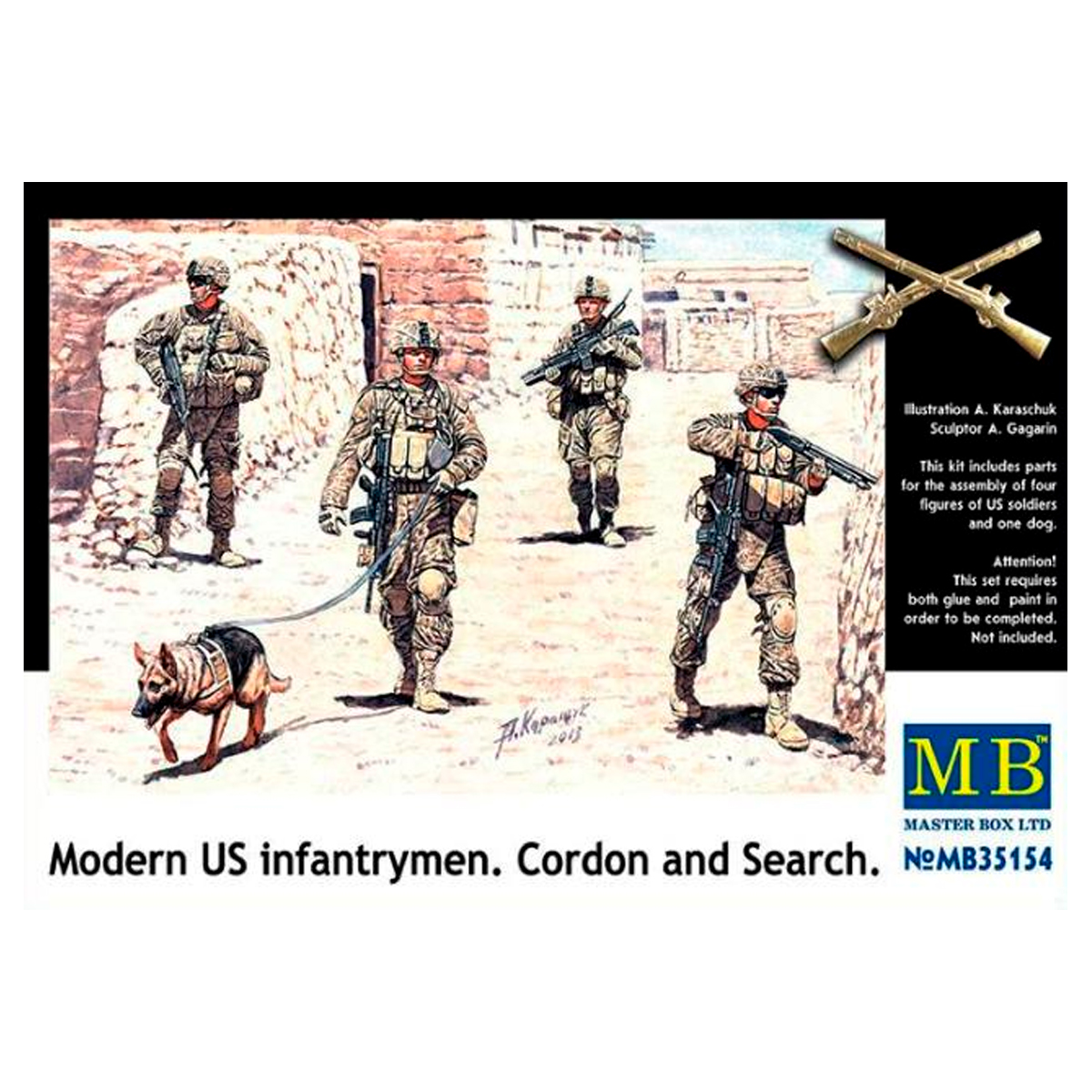 Modern US infantrymen. Cordon and Search. 1/35