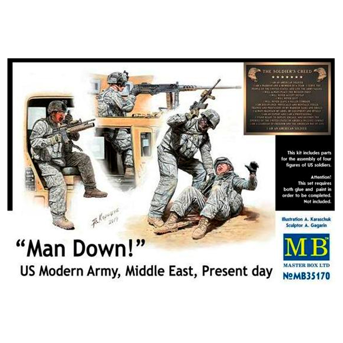 Man Down! US Modern Army, Middle East, Present day 1/35