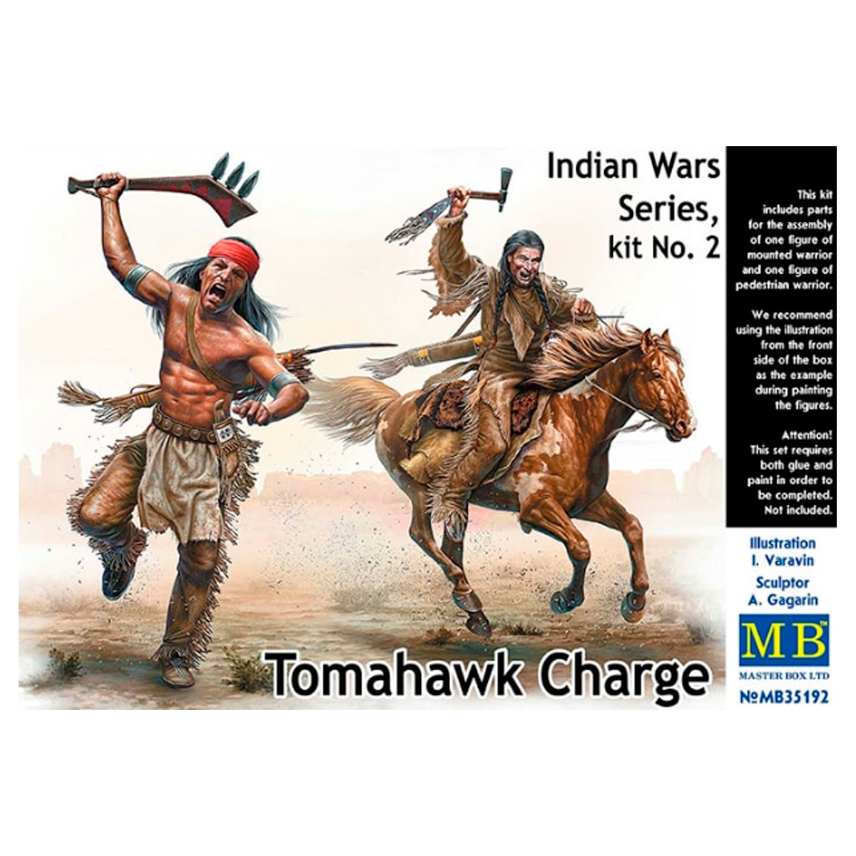 Master Box Indian Wars Series, kit No. 2. Tomahawk Charge 1/35