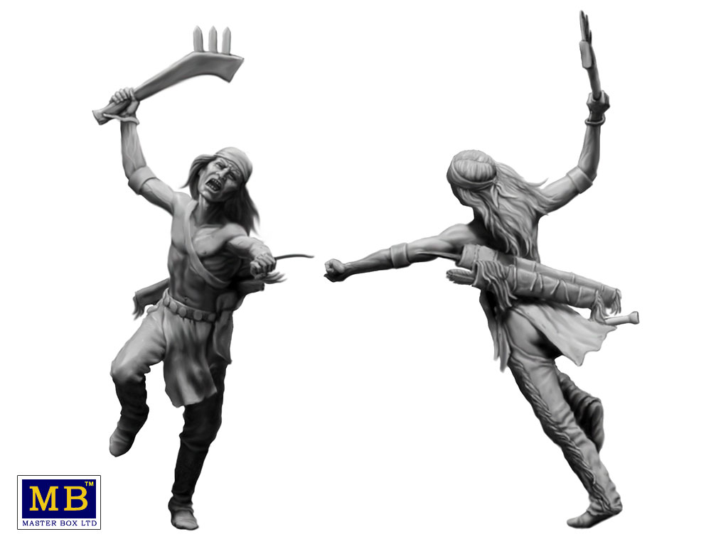 Master Box 35192 1/35 Scale Indian Wars Series - Tomahawk Charge Plastic Model Kit