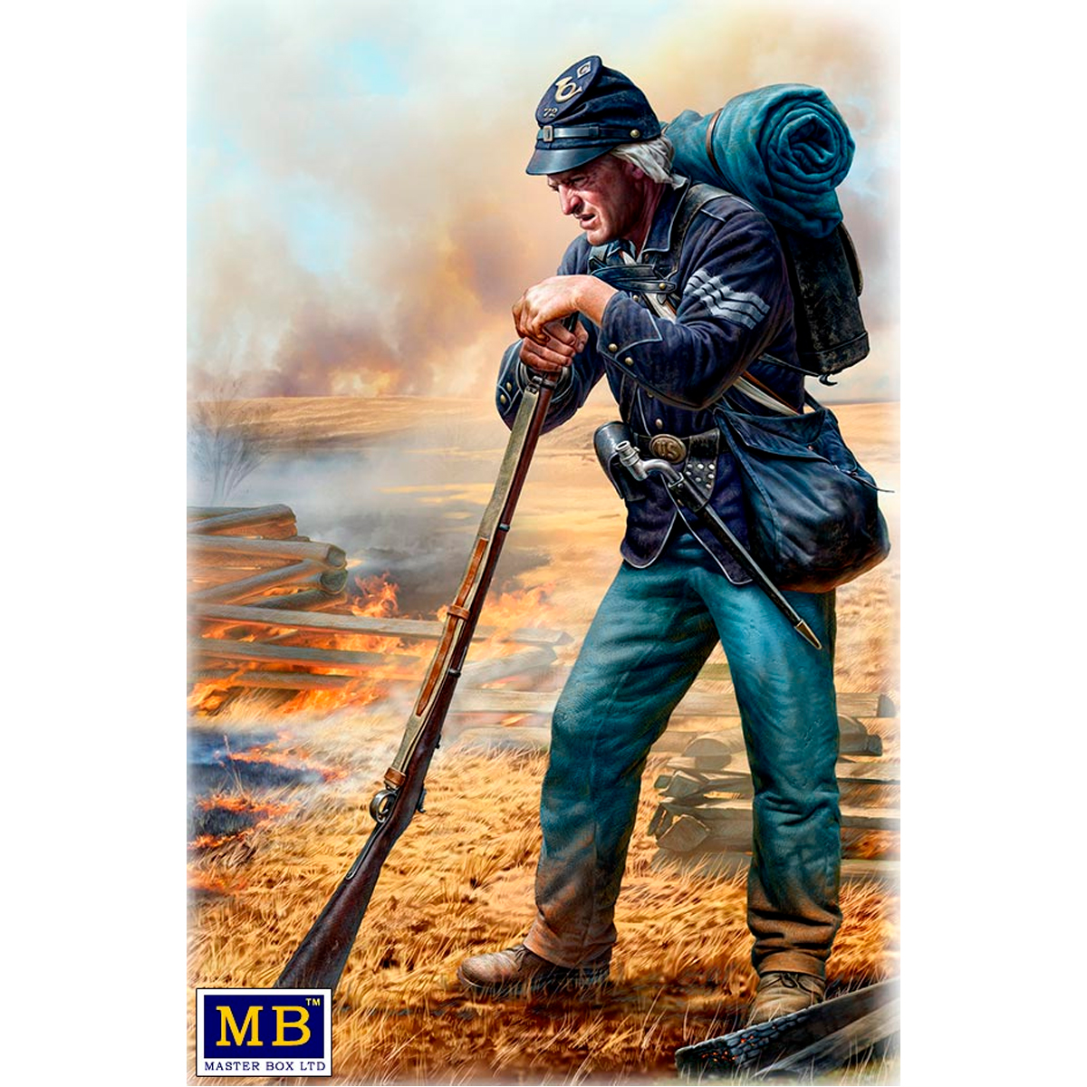 A Quick Rest, After the Battle. Union Army Infantry Sergeant, 72nd New York Regiment, Army of the Potomac, Gettysburg, July, 1863. American Civil War series 1/35