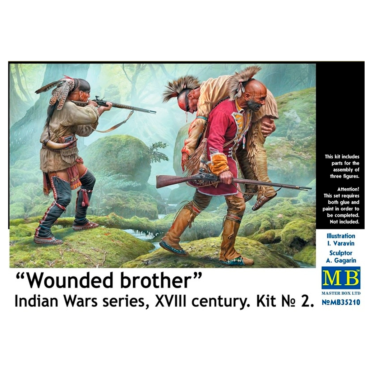 Wounded brother. Indian Wars series, XVIII century. Kit No. 2 1/35